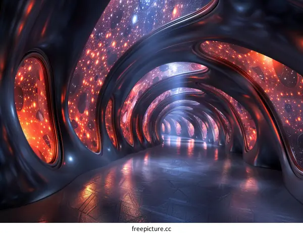 Sci-Fi Space Tunnel Corridor