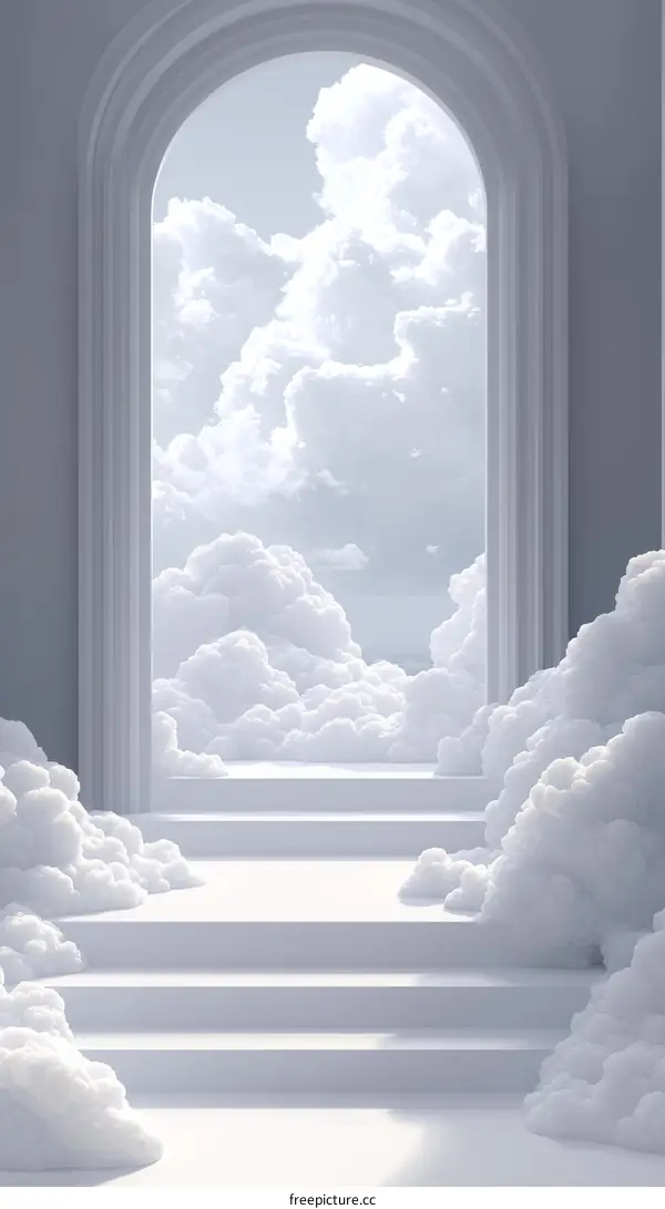 Cloud Stairway to Heaven Abstract Art