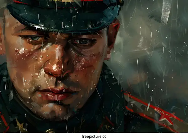 Portrait of a Soldier in the Rain