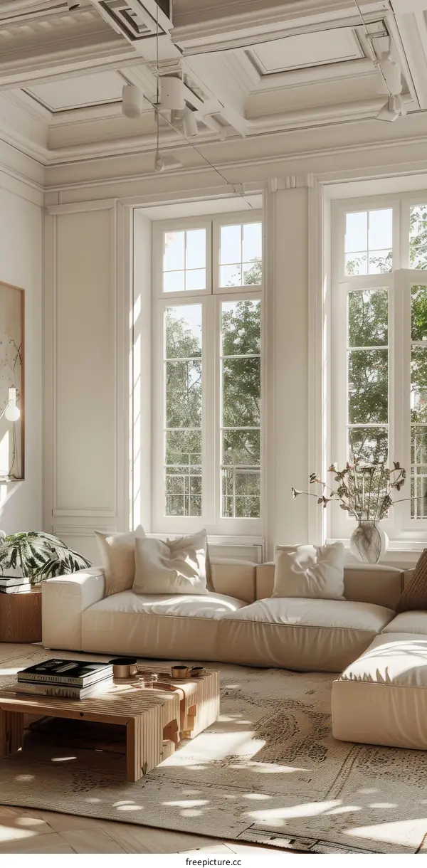 Modern Living Room Decor with Scandinavian and Japanese Design