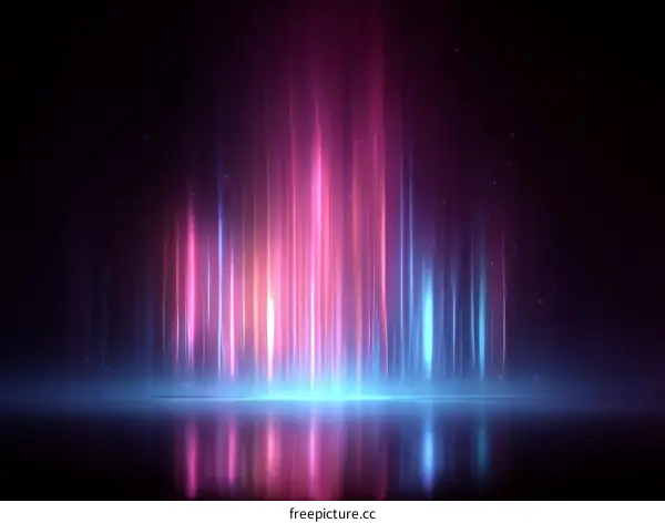 Abstract Neon Light Beams Background