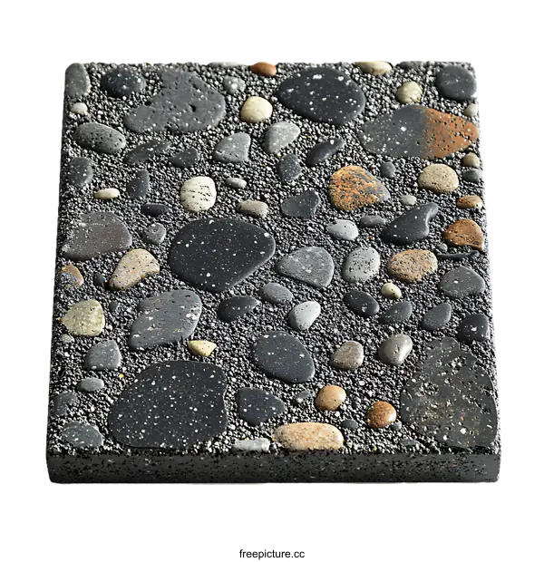 [Transparent Background PNG]Decorative Stone Mosaic Paving Tile