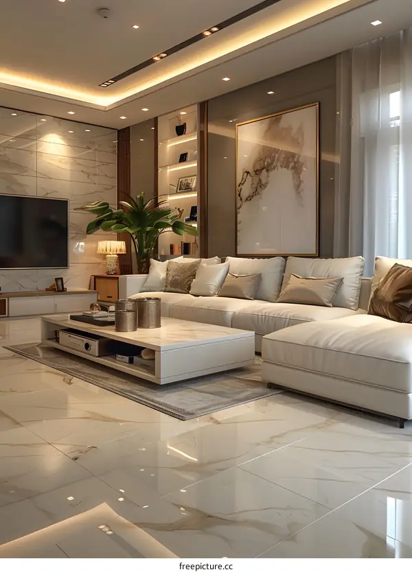 Modern minimalist living room