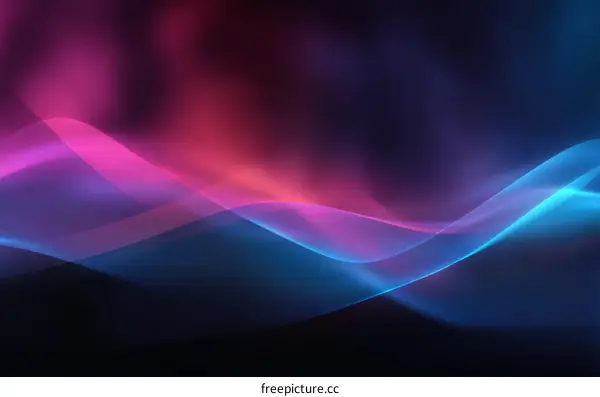 Abstract Neon Wave Background Design