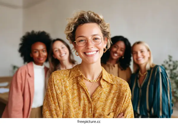 Diverse Women Team Smiling Together