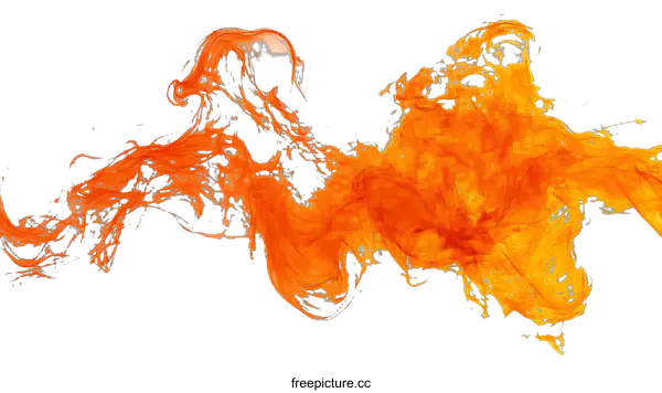 [Transparent Background PNG]Abstract Orange Smoke Design