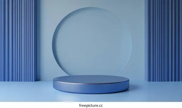 Abstract Blue Product Display Podium