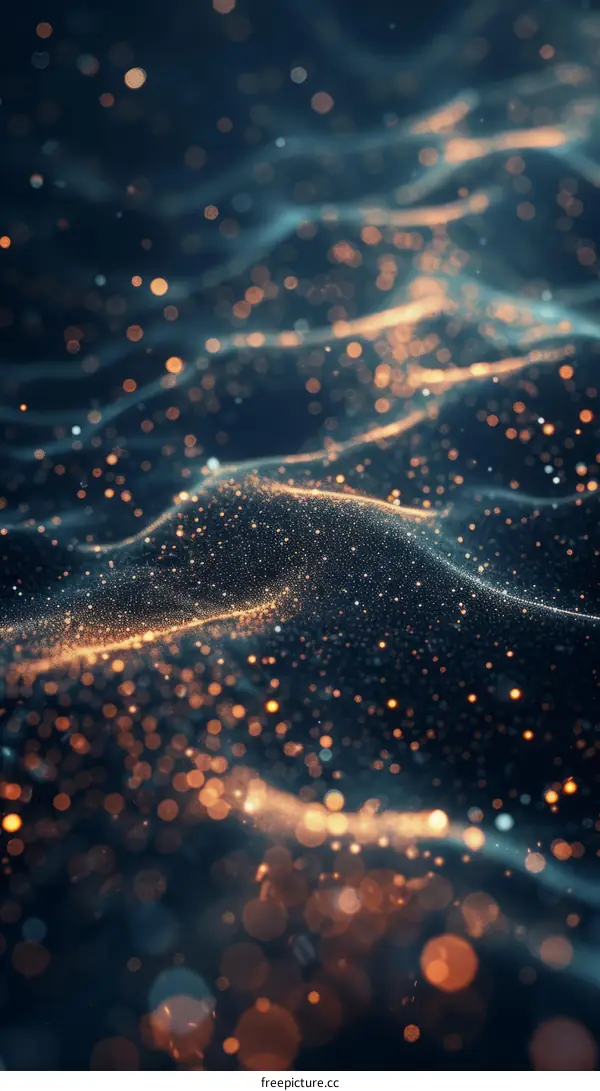 Abstract glowing particles background