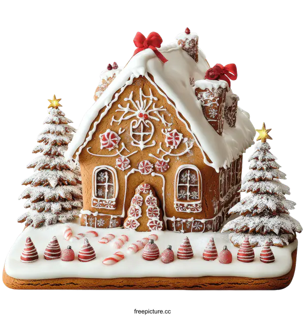 [Transparent Background PNG]Gingerbread House Christmas Decoration