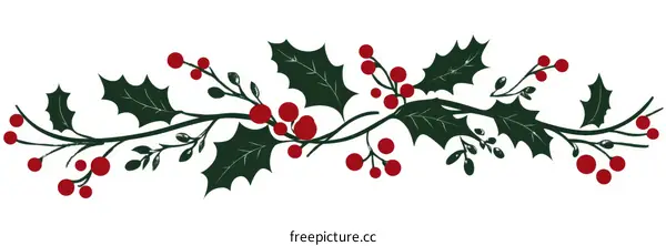 Christmas Holly Border Design