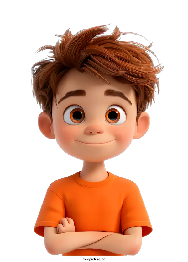 [Transparent Background PNG]Portrait of a happy smiling boy