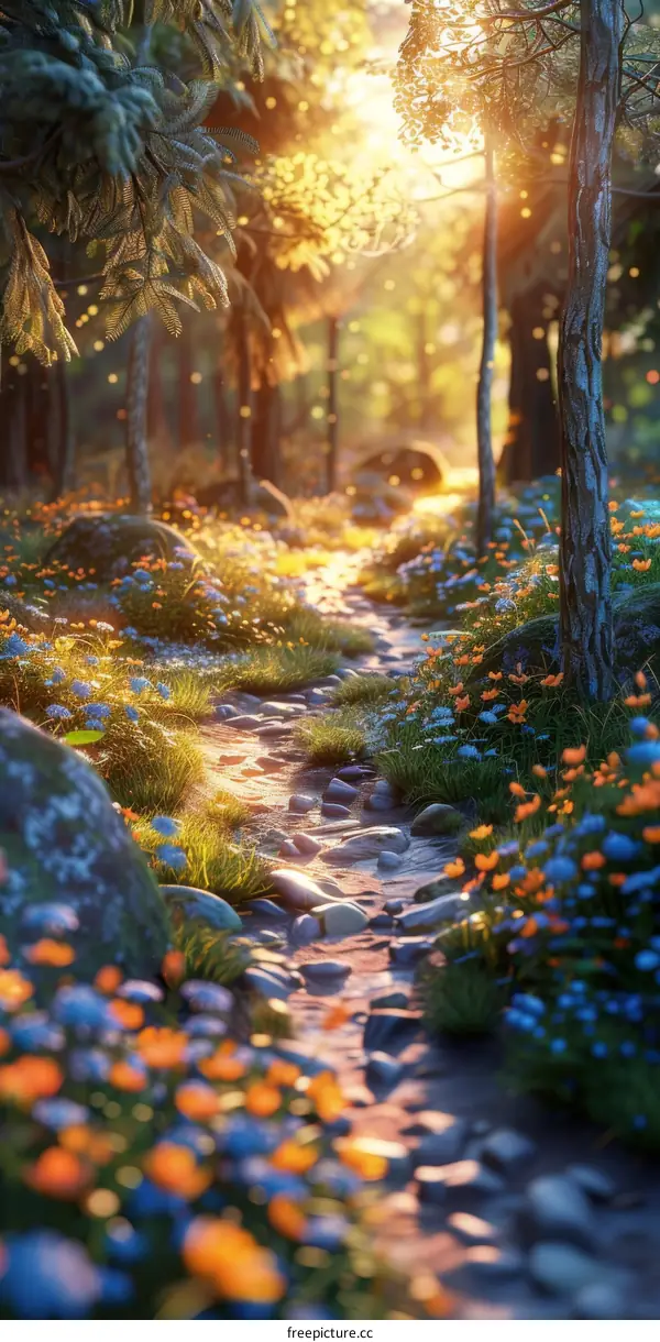 An Enchanting Stroll Through a Rocky Forest