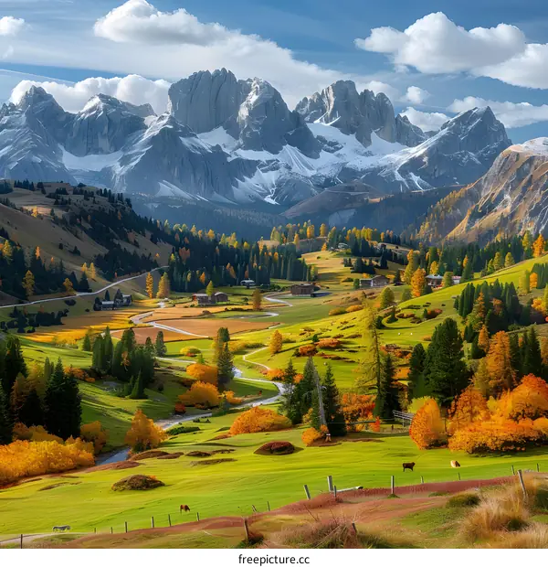 mountain village landscape photography