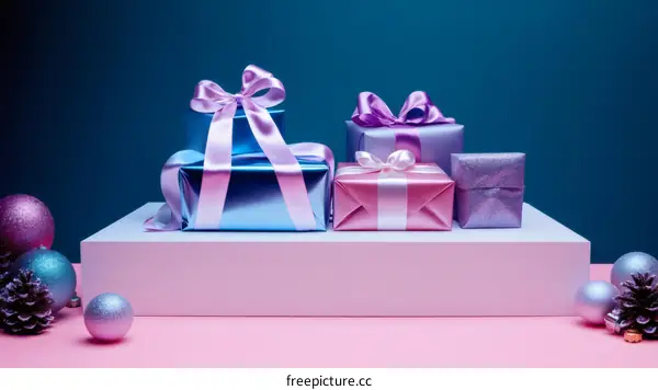 Gift Boxes Festive Holiday Display