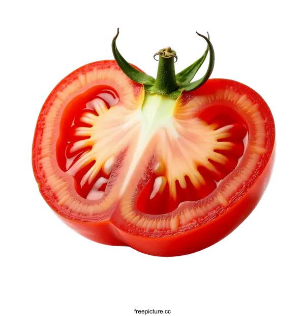[Transparent Background PNG]Sliced Red Tomato on transparent background