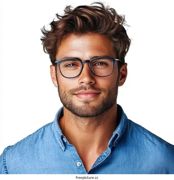 Handsome Man Wearing Glasses