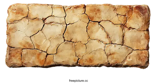 [Transparent Background PNG]Ancient Dried Clay Brick Texture