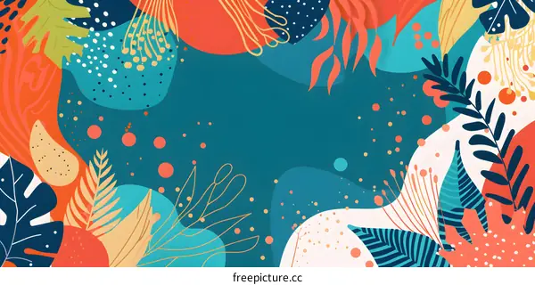 Abstract Tropical Summer Background Illustration