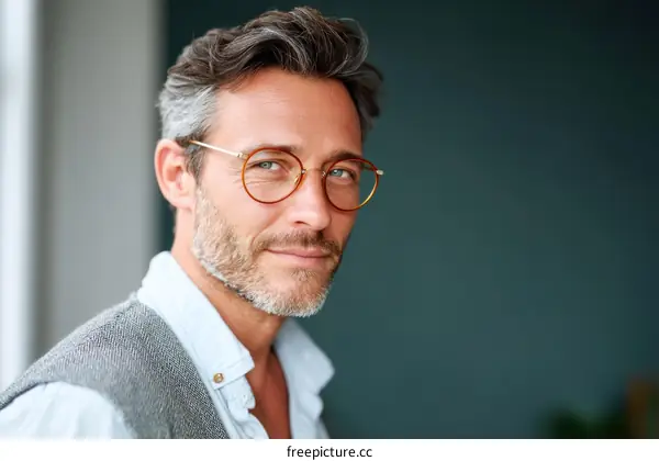 Portrait of a Confident Middle-Aged Man