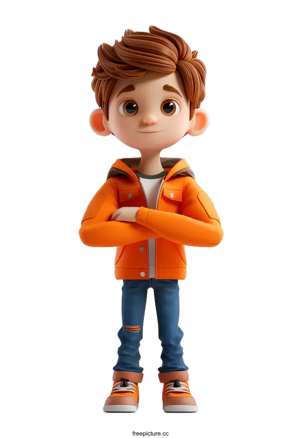 [Transparent Background PNG]cute 3d cartoon boy character
