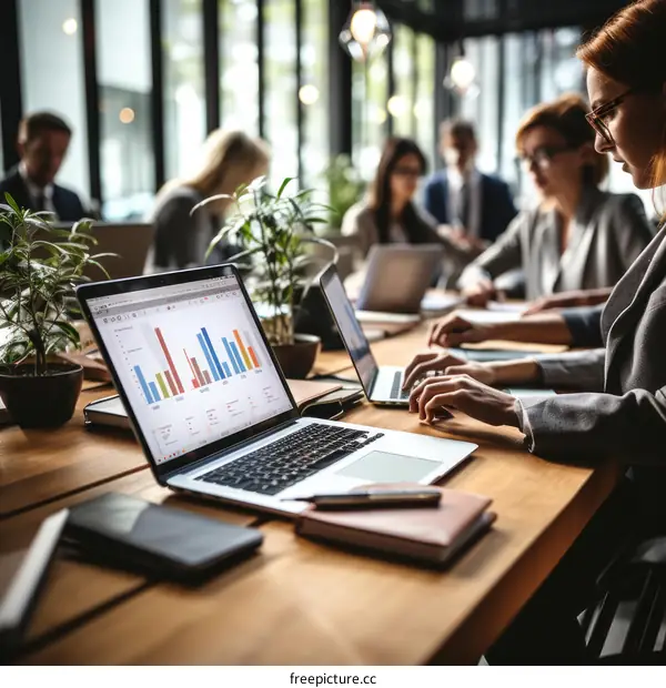 business people working together in an office environment