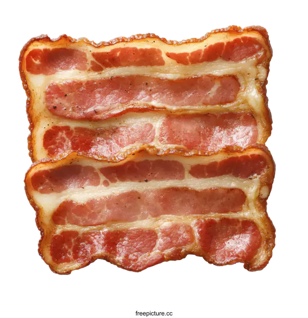 [Transparent Background PNG]Delicious Crispy Fried Bacon Strips