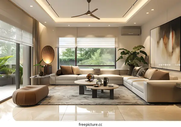 Modern minimalist living room