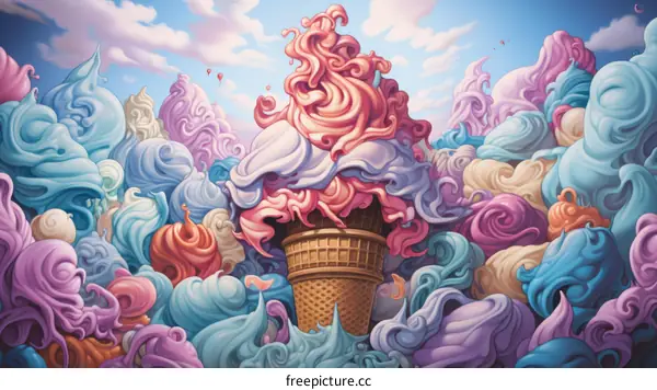 Ice Cream Cone in a Dreamy Delight