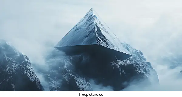 Abstract Pyramid in the Clouds