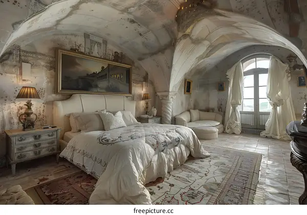 Italian Tuscan style bedroom