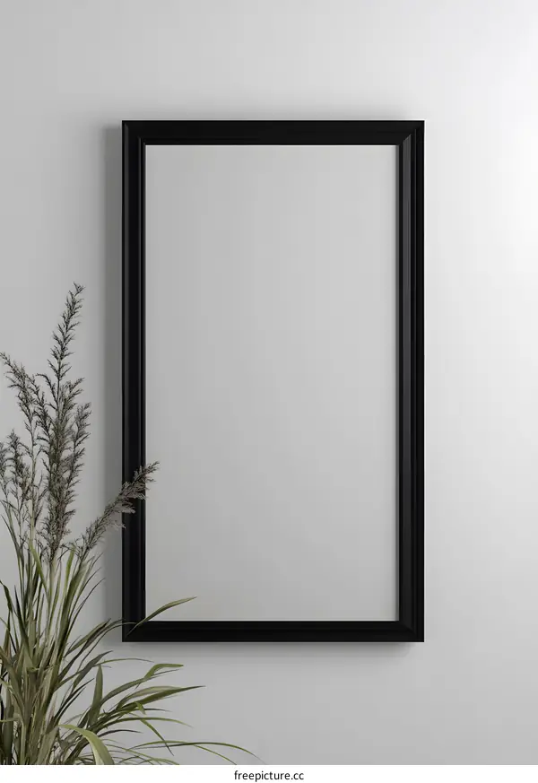 Blank Canvas Black Frame Minimalism Art Modern Home