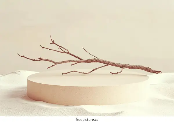 Minimalist Natural Branch Display Stand