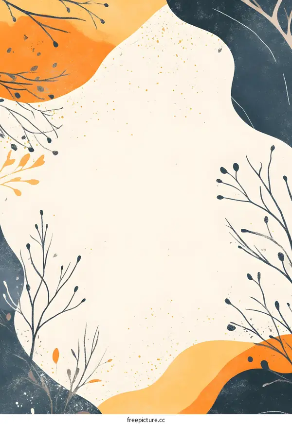 Abstract Floral Watercolor Illustration Background Design