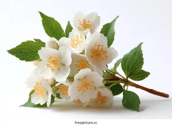 Close up of a jasmine flower bouquet