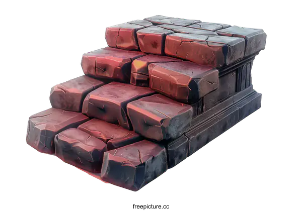 [Transparent Background PNG]Ancient Stone Steps on transparent background