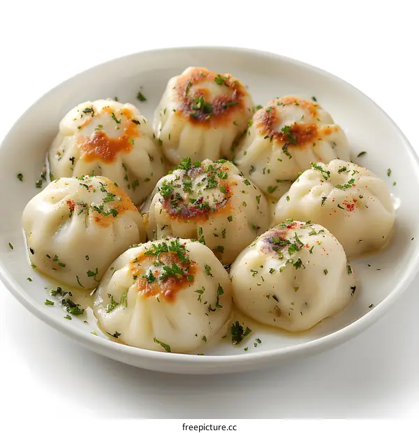 dumplings with parsley