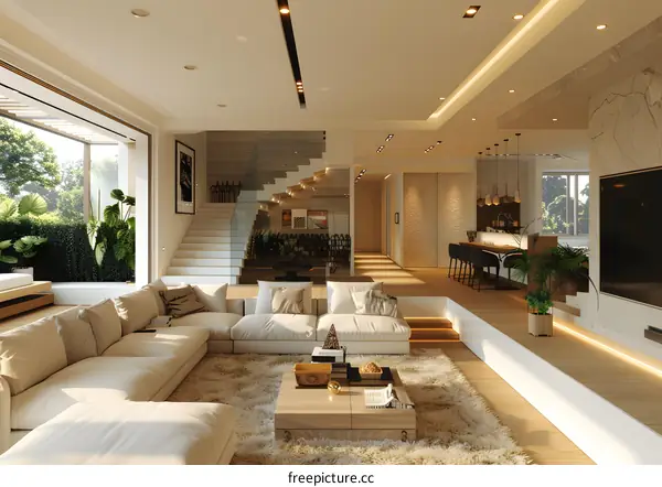 Living room in a modern minimalist style