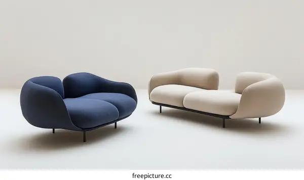 Modern Abstract Sofa Design Duo