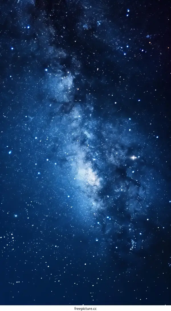 Spectacular Milky Way Galaxy with Myriad Stars and Interstellar Dust in Expansive Universe