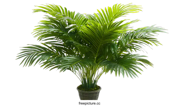 [Transparent Background PNG]Green Palm Tree Isolated On White Background