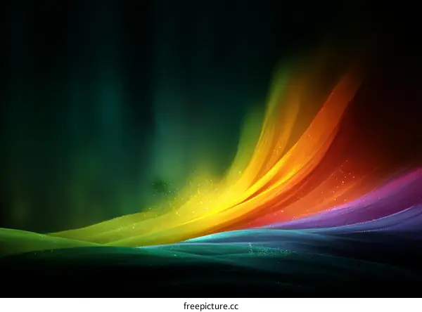 Abstract Rainbow Flowing Colors