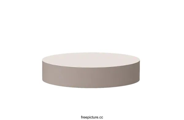 [Transparent Background PNG]Empty Round Display Platform Mockup