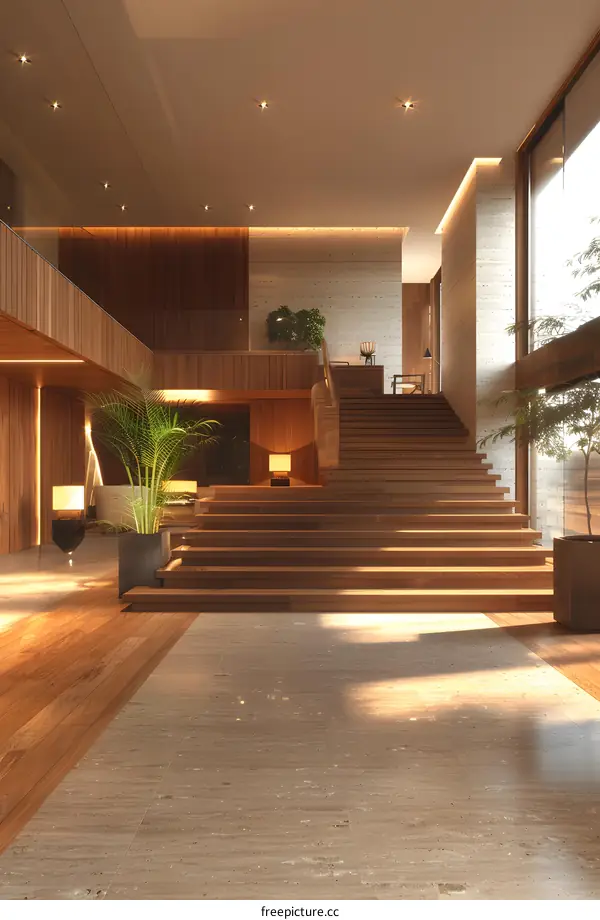 Staircase in a modern building