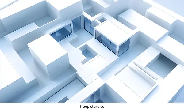 Modern Home Architectural Design White  Model