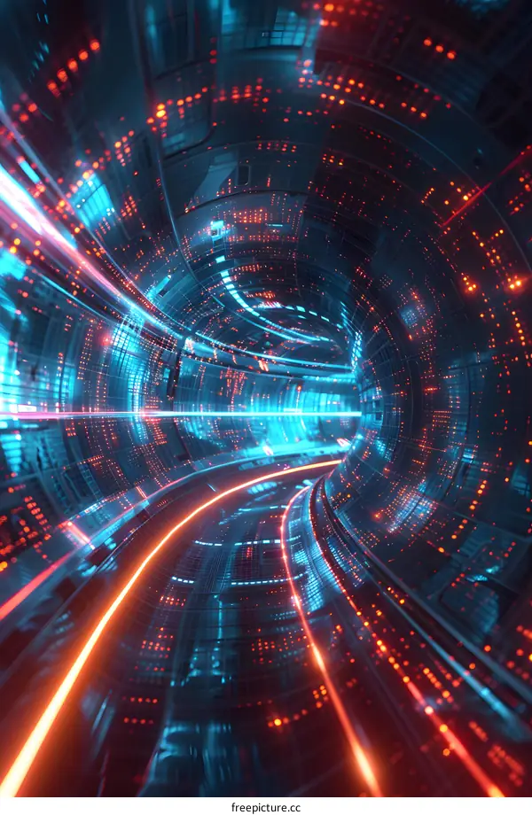 futuristic technology tunnel