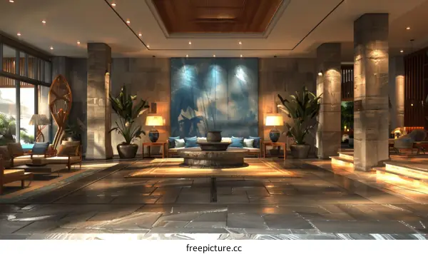 Modern Luxury Hotel Lobby Design