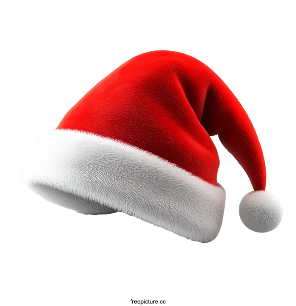 [Transparent Background PNG]3D Christmas Santa Hat Illustration