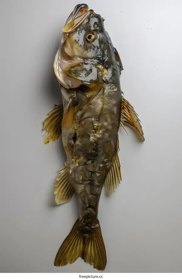 Fresh Caught Fish on White Background