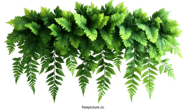 [Transparent Background PNG]Beautiful Hanging Fern Illustration