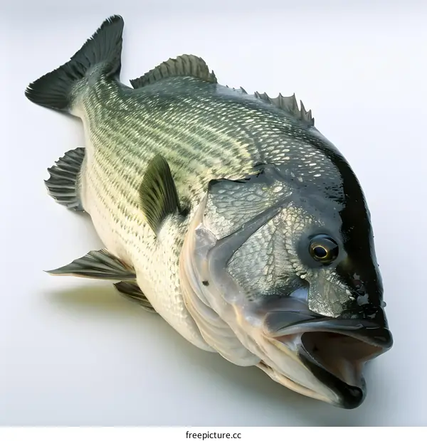 Freshwater Fish on White Background